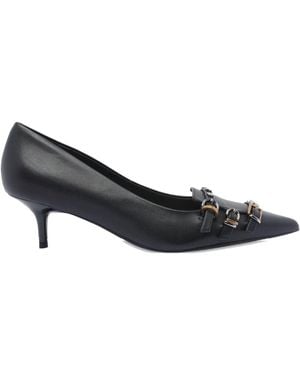Pinko Pointed Toe Pumps With Decorative Buckles - Black