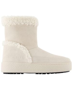 Moon Boot Tina Boots Leder Weiß - Natur