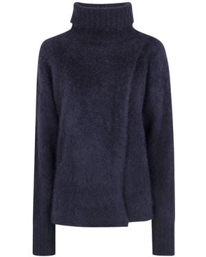 Uma Wang Wool Turtle-Neck Sweater - Blue