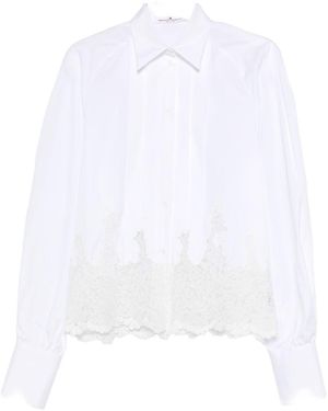 Ermanno Scervino Cotton Embroidered Shirt - White