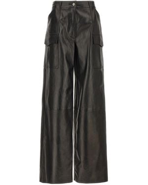 Ermanno Scervino Leather Cargo Trousers - Grey