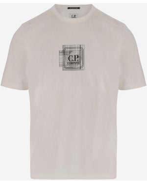 C.P. Company Cotton T -Shirt mit Logodruck - Weiß