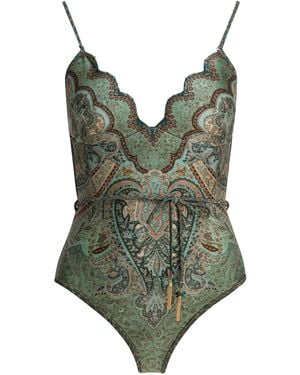 Zimmermann Badpak "wanderlust Scallop". - Groen