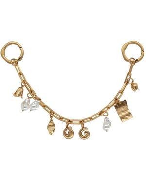Cult Gaia Mini Antique Brass Pearl Key Holder - Metallic