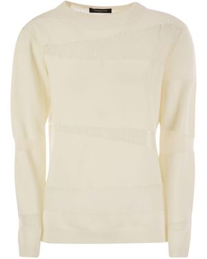 Fabiana Filippi Platinum Boat Neck Jumper - Natural