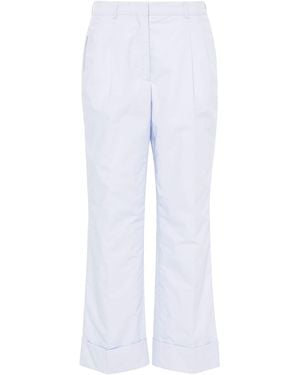 Officine Generale Willow High-Waist Straight Pants - White