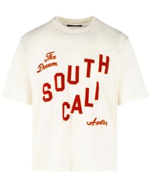 Amiri 'South Cali' Camiseta de algodón color marfil - Blanco
