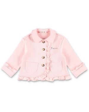 Marni Charming Mini Cotton Jacket For Girls - Pink