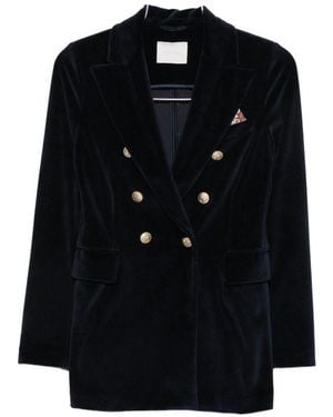 Circolo 1901 Cotton Double-Breasted Jacket - Black