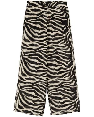 Ermanno Scervino Printed Cotton Trousers - White