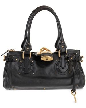 Chloé Paddington Leather Shoulder Bag - Black