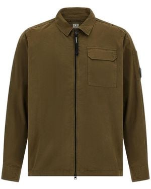 C.P. Company Zip Long-Sleeved Shirt Jacket - Green