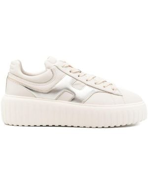Hogan H-Stripes Sneakers Mit Plateausohle - Weiß