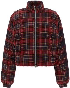 Off-White c/o Virgil Abloh Check Flan Arrow Spray' Down Jacket - Rot