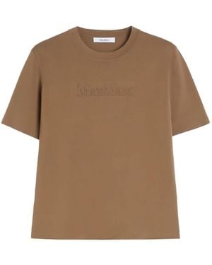 Max Mara Pure Cotton T Shirt - Brown