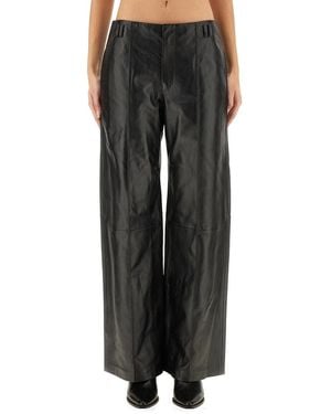 Isabel Marant Leather Ciarra Pants - Black