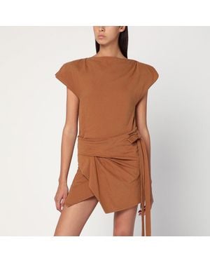 Isabel Marant Asymmetrical Sebani T Shirt - Brown