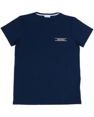 Gucci J S/s T-shirt Ctn Jersey - Blauw