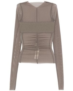 Rick Owens Sheer-Design Top - Gray