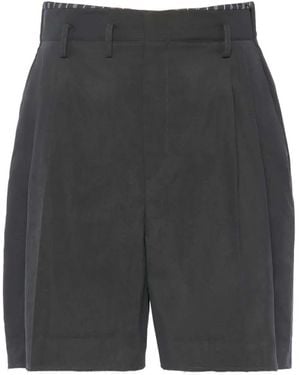 Maison Margiela Pleated Bermuda Shorts - Grey