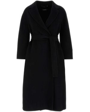 Max Mara Wool Esturia Coat - Black