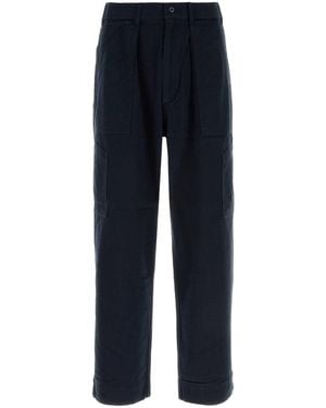 Nanamica Silk Nep Cotton Twill Deck Trousers - Blue