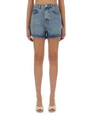 Moschino Solid Shorts - Blue