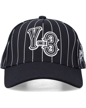 Y-3 Pinstripe Twill Cap - Blue