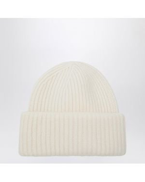 Soft Goat Cashmere Beanie - White
