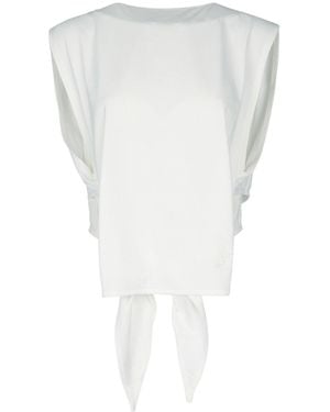 Jacquemus Solid Round Neck Top - White