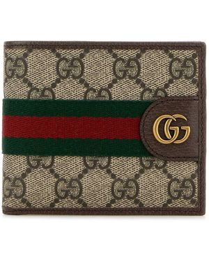 Gucci Printed Canvas Wallet - Grey