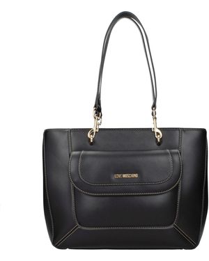 Love Moschino Eco Friendly Damens Umhängetaschen Polyurethan Schwarz
