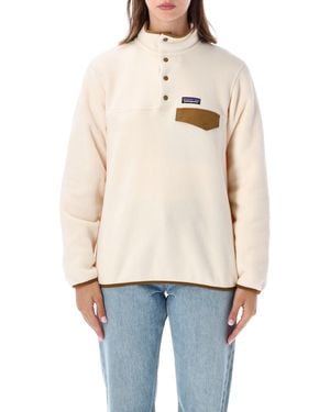 Patagonia Fleece Snap-Neck Pullover With Chest Pocket - Natural