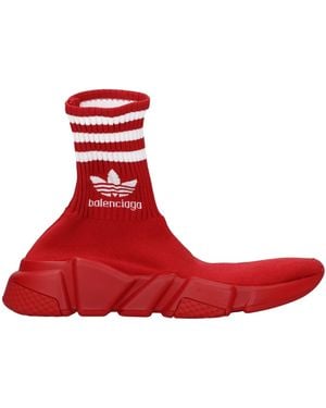 Balenciaga Sneakers Adidas Speed Donna Tessuto Rosso/Bianco - Red