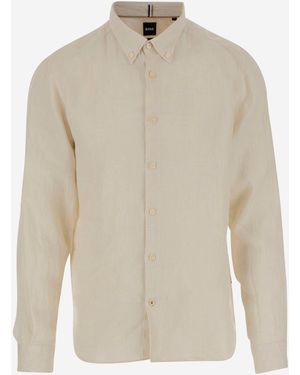 BOSS Linen Shirt - Natural