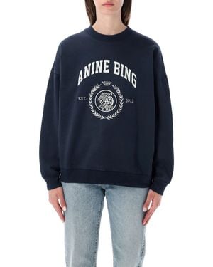 Anine Bing Miles Collegiate Sweatshirt - Blue