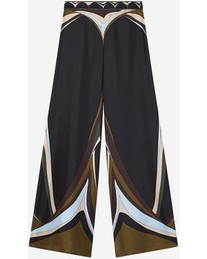 PUCCI Palazzo-Hose aus Seide mit Fari-Print - Blau