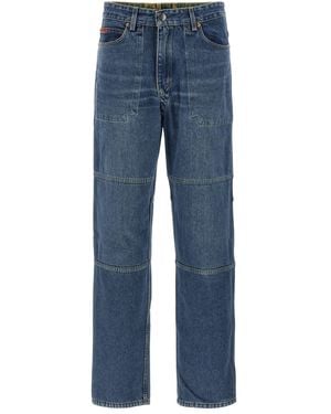 Martine Rose Camo Reversible Jeans - Blue
