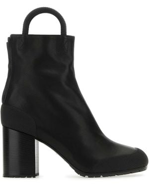 Random Identities Leather Ankle Boots - Black