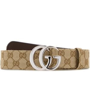 Gucci Logo Buckle Belt - Natural