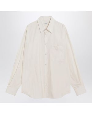 Lemaire Ivory Cotton And Silk Shirt - White