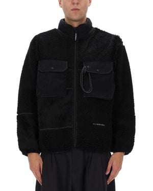 and wander And Wander Mix Boa Jacket - Black