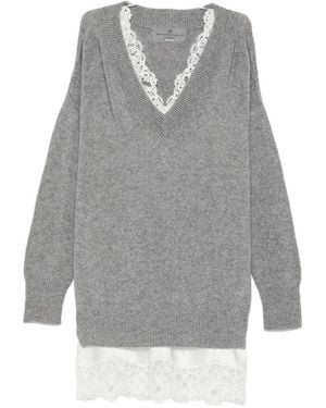 Ermanno Scervino Cashmere Mini Dress - Gray