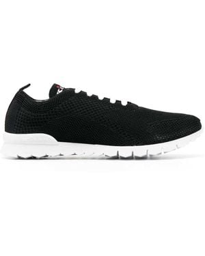 Kiton Embroidered Sneakers - Black