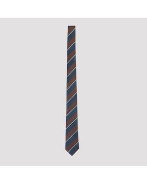 Paul Smith Gestreifte Seidenkrawatte - Blau