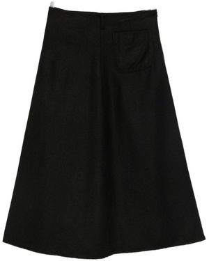 Susanne Bommer Wool Long Skirt - Black