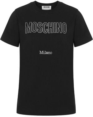 Moschino Verziertes T-Shirt - Schwarz