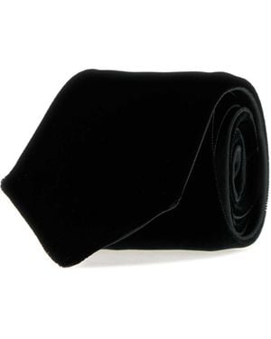 Giorgio Armani Stretch Velvet Tie - Black