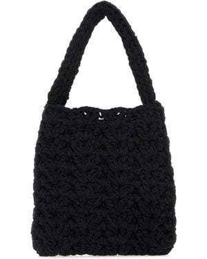 Marco Rambaldi Cotton Blend Handbag - Black