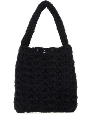 Marco Rambaldi Cotton Blend Handbag - Black